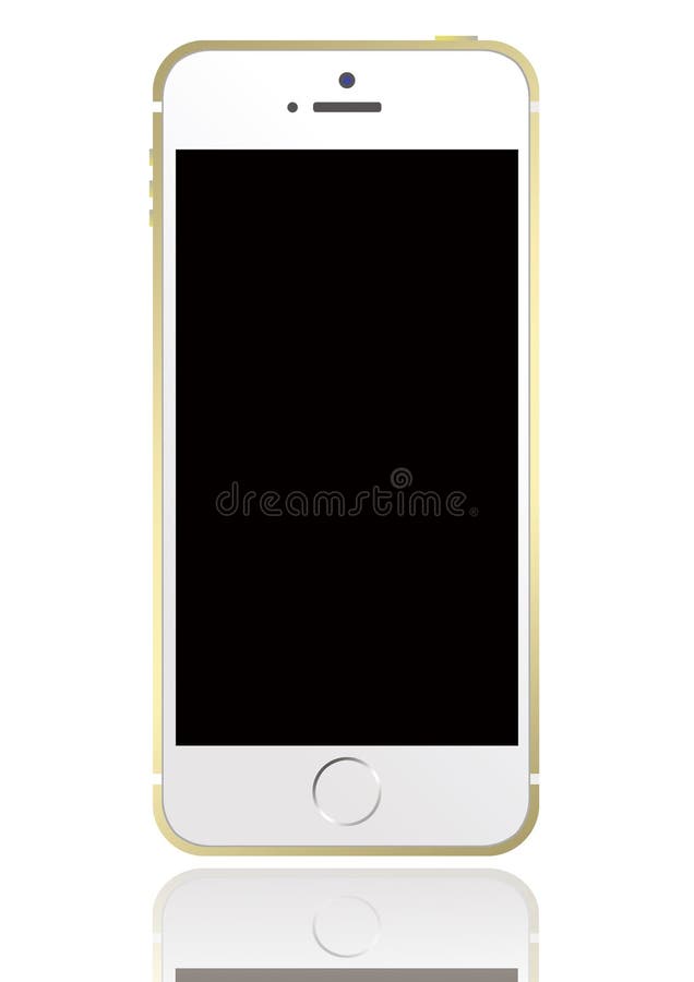 A golden and white Iphone 5s. A golden and white Iphone 5s