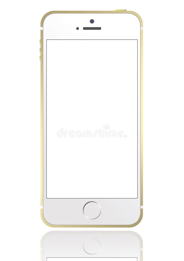 A golden and white Iphone 5s. A golden and white Iphone 5s