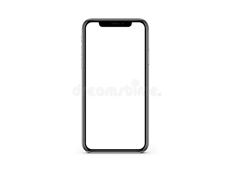 Iphone X白屏模型 白色背景模型库存例证 插画包括有金属 商业 最大 背包 平面