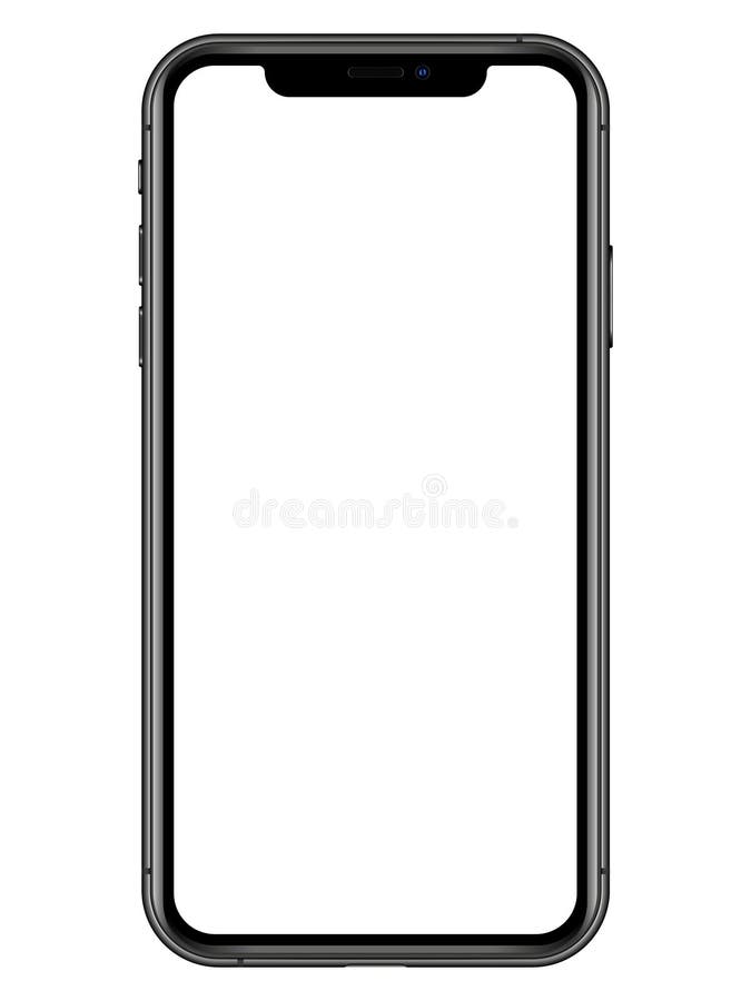 IPhone XS Max Illustration with Icons Editorial Stock Photo