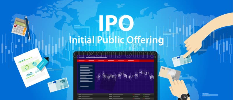 IPO initial public offering stocks market company stock illustration IPO initial public offering stocks market company stock illustration