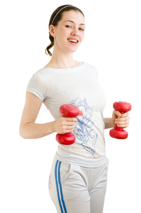 A young girl going in for sport. A young girl going in for sport