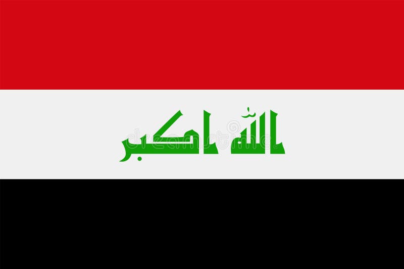 Irak flaga Wektorowa Płaska ikona ilustracja wektor