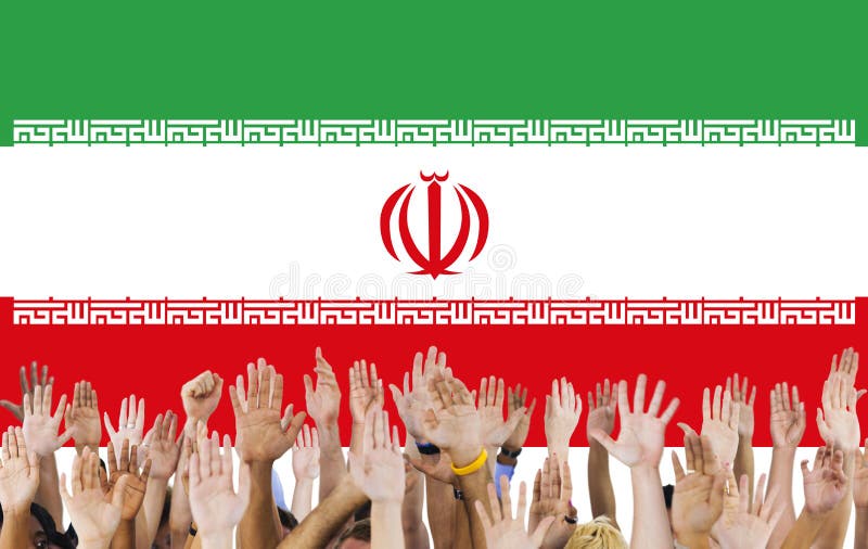 Iran Country Flag Liberty National Concept stock images