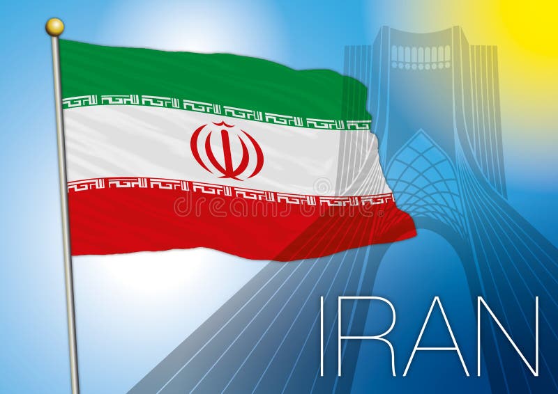Iran flag vector illustration