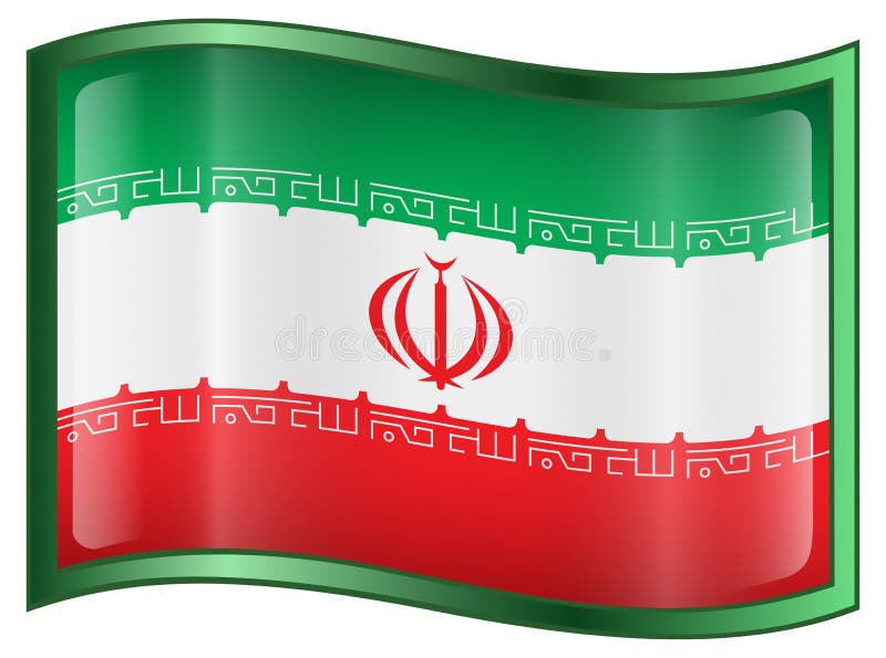 Iran Flag icon royalty free illustration