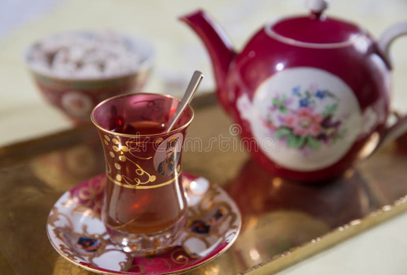 An Iranian tea set. stock photo. Image of moroccan, food 69478506