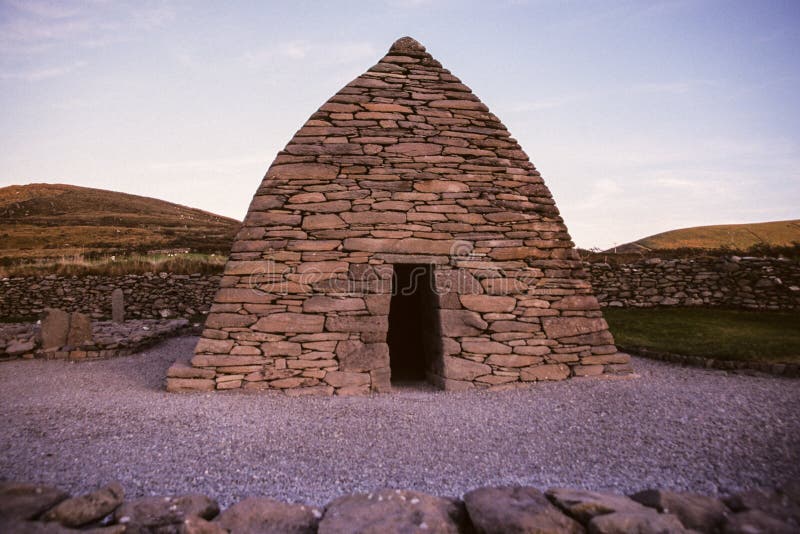 The famous Gallarus Oratory, an ancient medieval Irish Church situated near Ard na Caithne in County Kerry. The famous Gallarus Oratory, an ancient medieval Irish Church situated near Ard na Caithne in County Kerry