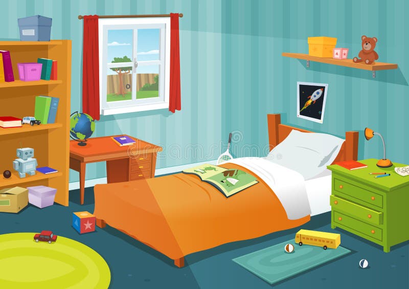 Irgendein Kinderschlafzimmer stock abbildung Irgendein Kinderschlafzimmer stock abbildung
