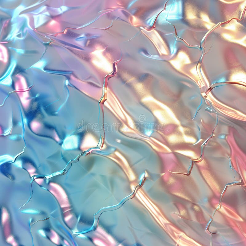Iridescent fluid surface with pastel gradient reflections royalty free illustration