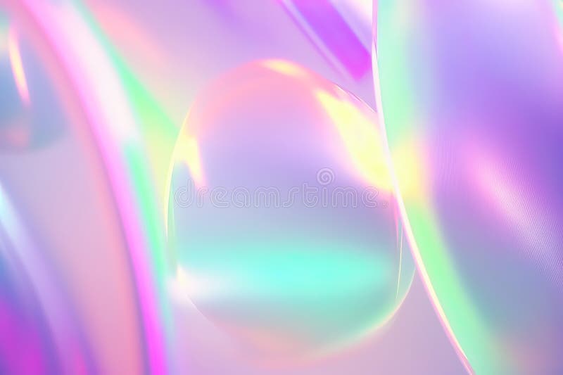 Free: Aesthetic holographic phone wallpaper, iridescent