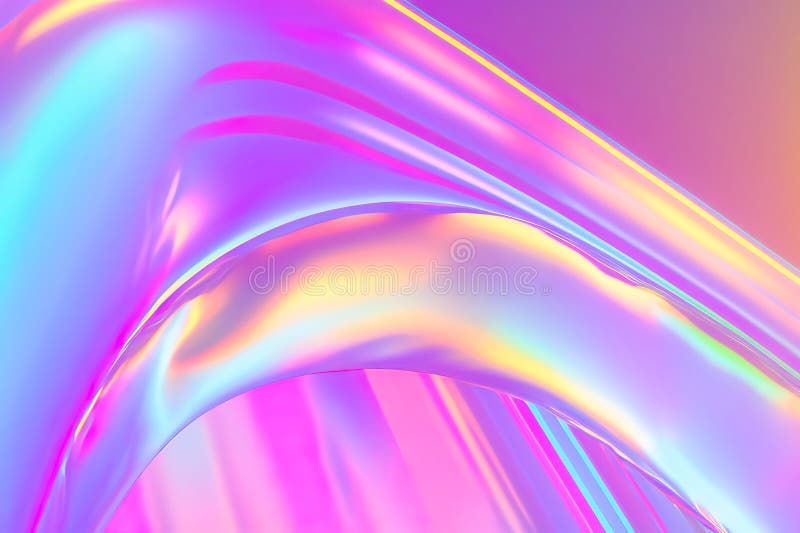 Free: Aesthetic holographic phone wallpaper, iridescent