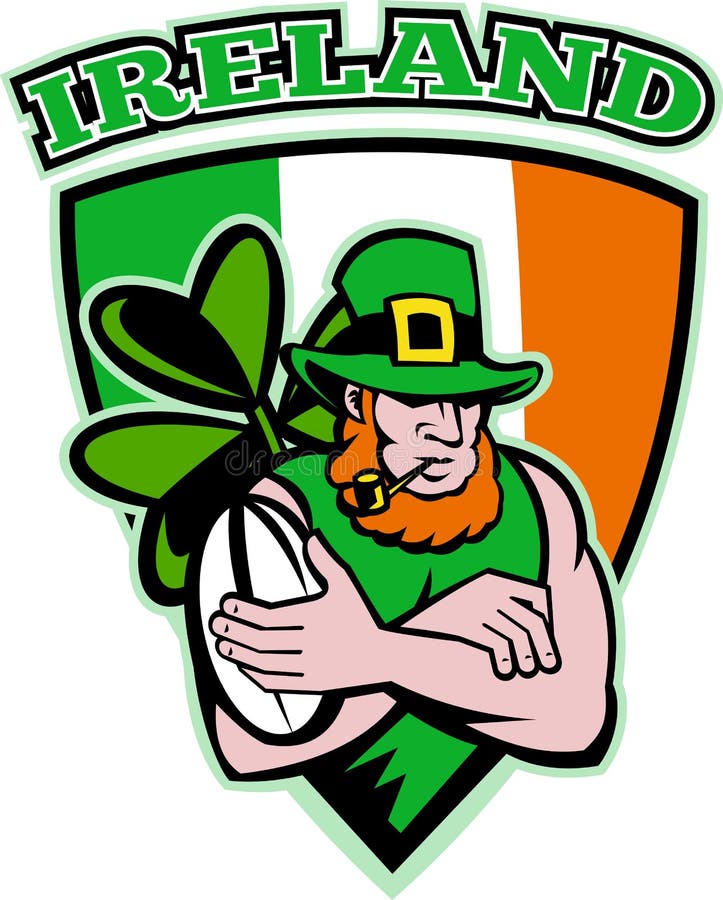 Irish leprechaun rugby player