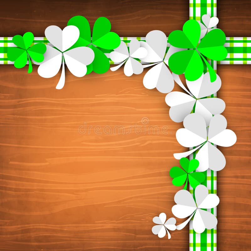 Irish Shamrock Leaves Background for Happy St. Patrick S Day Stock