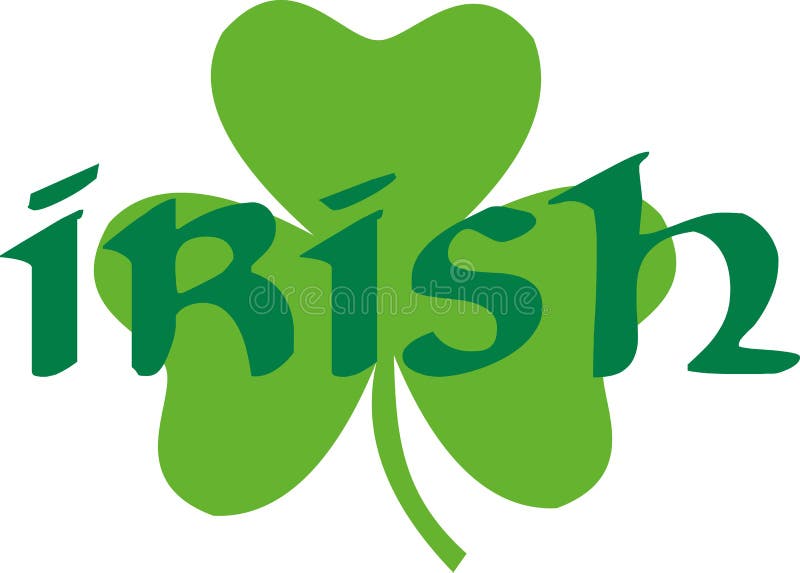 Irish Word Clover Background Stock Vector Illustration of logo, beer