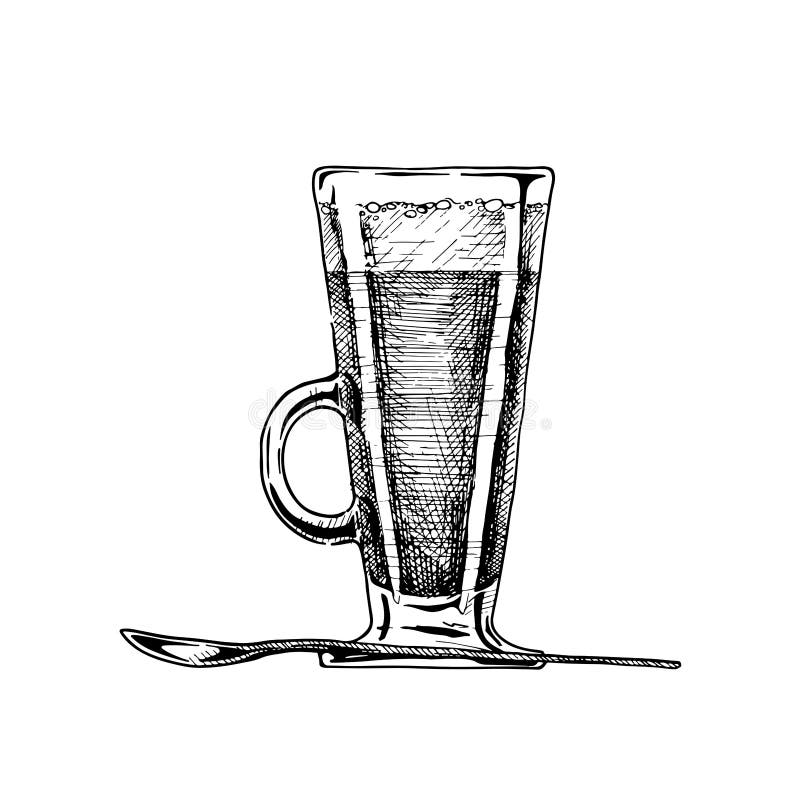 Irish Coffee Glas lizenzfreie abbildung