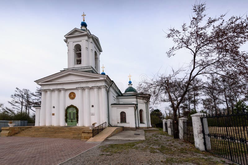 IRKUTSK, RUSSIA - APRIL 27, 2020: Church of the Entry of the Lord into ...