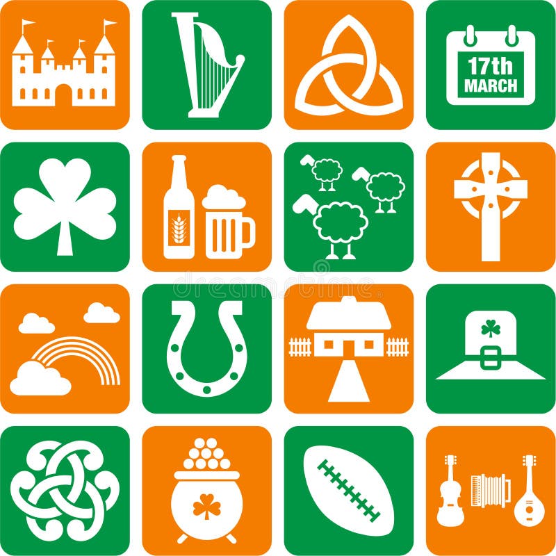 Irland-Ikonen stock abbildung Irland-Ikonen stock abbildung