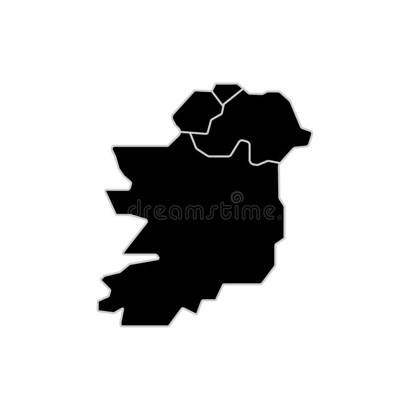 Irland-Kartenzeichen Schwarze gefüllte einfache Ikone des Zeichens lizenzfreie abbildung Irland-Kartenzeichen Schwarze gefüllte einfache Ikone des Zeichens lizenzfreie abbildung