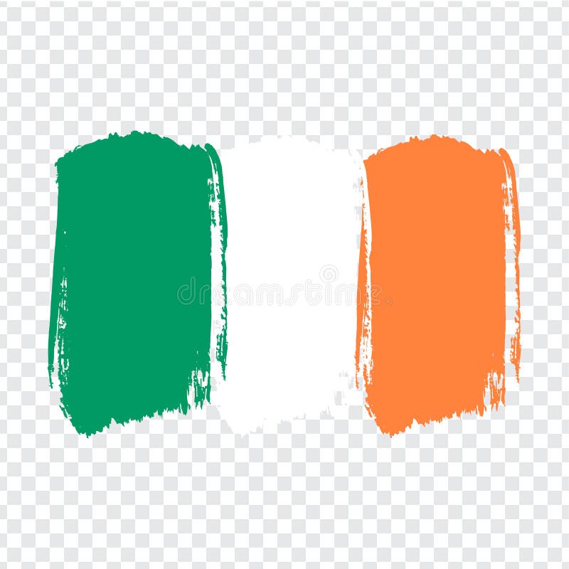 Irlanda da bandeira, fundo do curso da escova Bandeira a República da Irlanda no fundo transparente Textura pintada ilustração royalty free Irlanda da bandeira, fundo do curso da escova Bandeira a República da Irlanda no fundo transparente Textura pintada ilustração royalty free