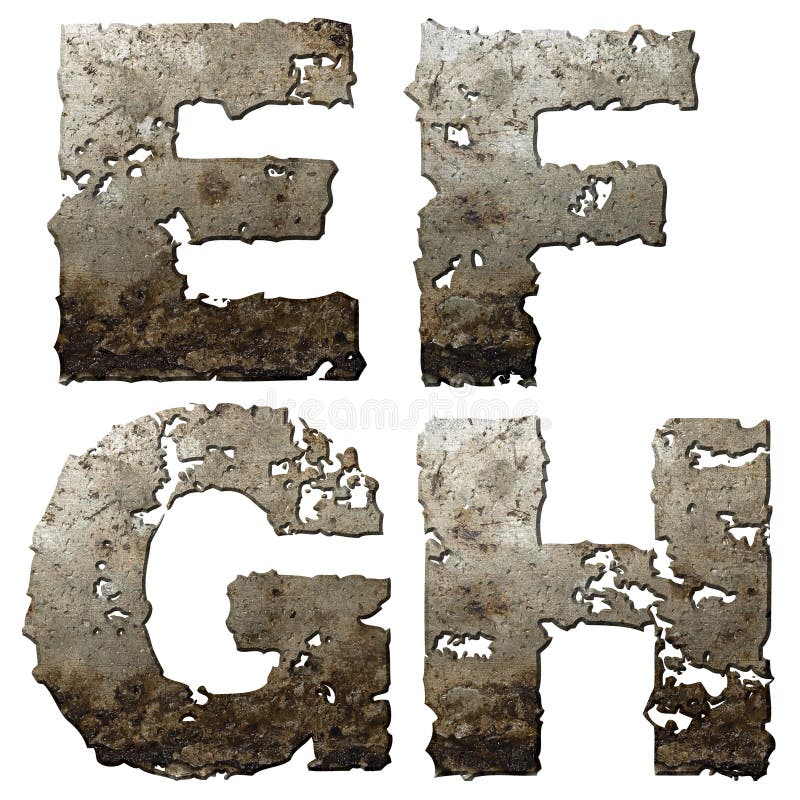 Iron alphabet. stock illustration. Illustration of rough - 20799121