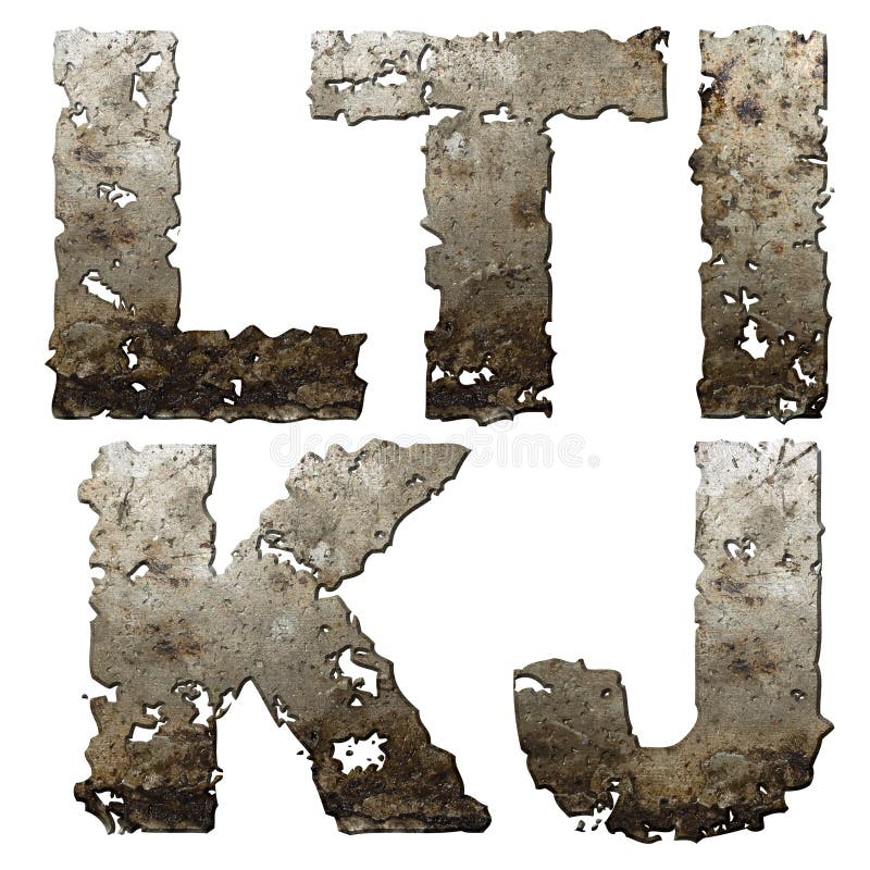 Iron alphabet. stock illustration. Illustration of rough - 20799121