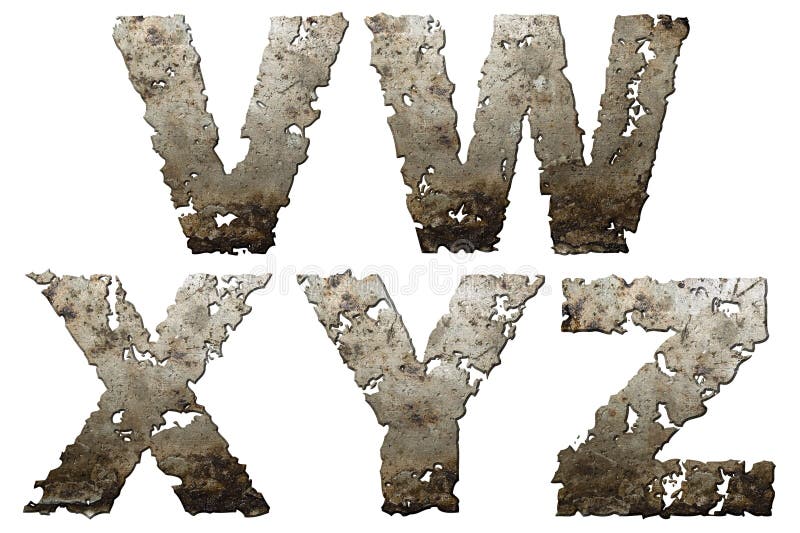 Iron alphabet. stock illustration. Illustration of rough - 20799121