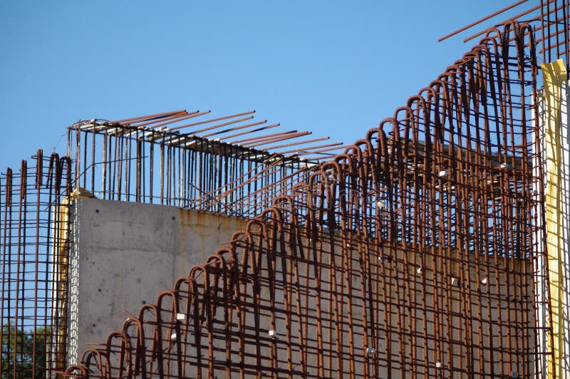 Iron bars for concrete stock photo. Image of outdoors 43440604