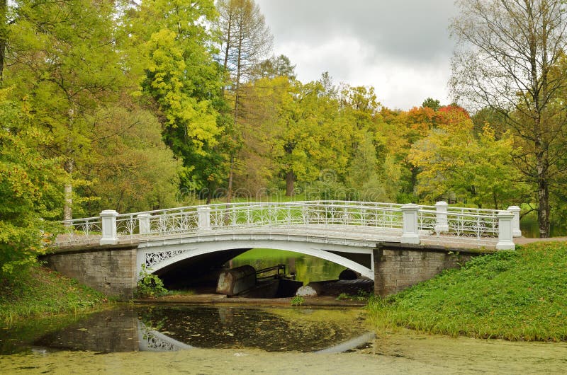 The Iron Bridge Over the River. Stock Image Image of tree, river 77985369