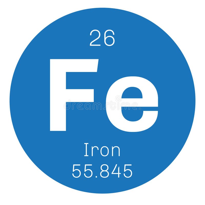Iron chemical element stock vector. Illustration of chemical 83097864