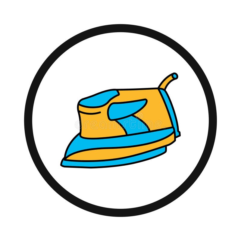 Iron, Cloth, Laundry Machine, Iron Machine Icon Stock Vector