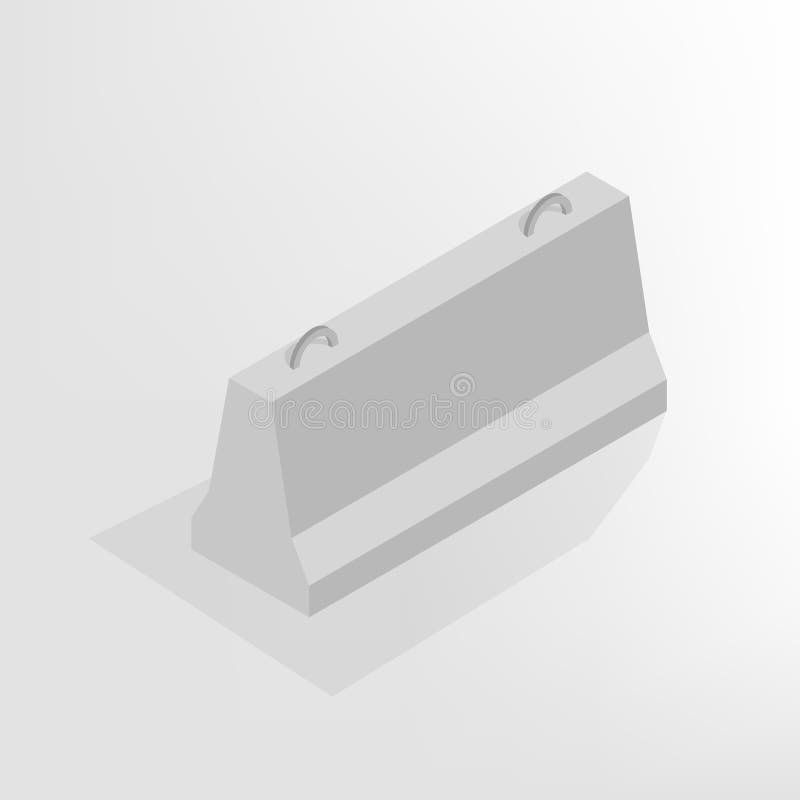 Iron concrete block isometric, vector illustration. royalty free illustration Iron concrete block isometric, vector illustration. royalty free illustration