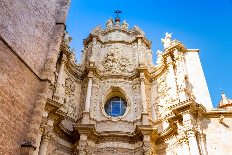The Iron Doors of the Saint Mary`s Cathedral in Valencia, Spain Stock