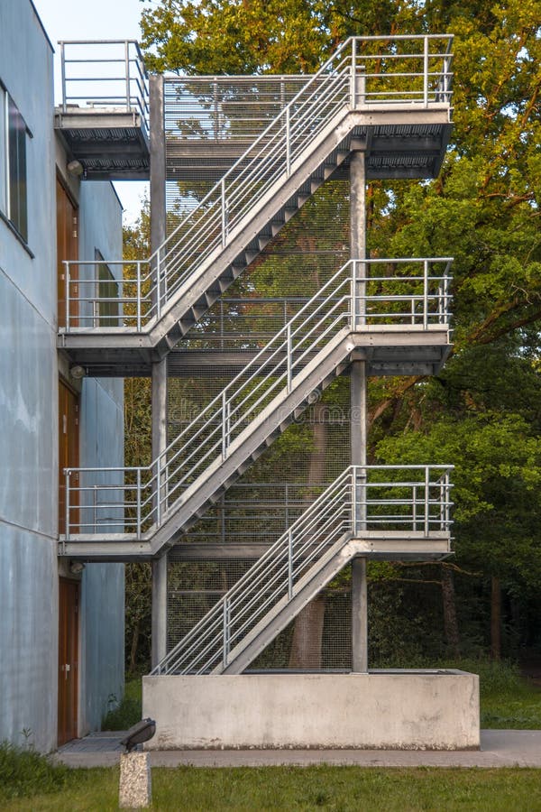 Iron Emergency Escape Stairs Stock Photo Image of ladder, nature
