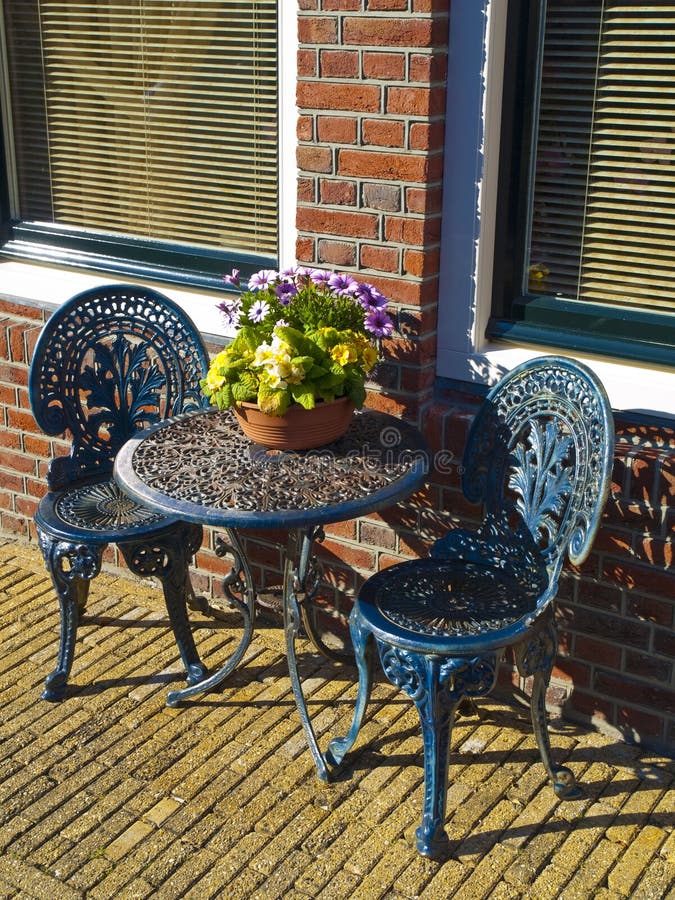 Iron Garden Furniture royalty free stock image