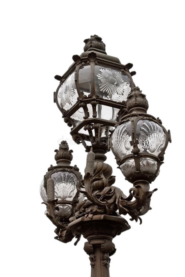 Lamp on the Alexander III bridge in Paris. Lamp on the Alexander III bridge in Paris