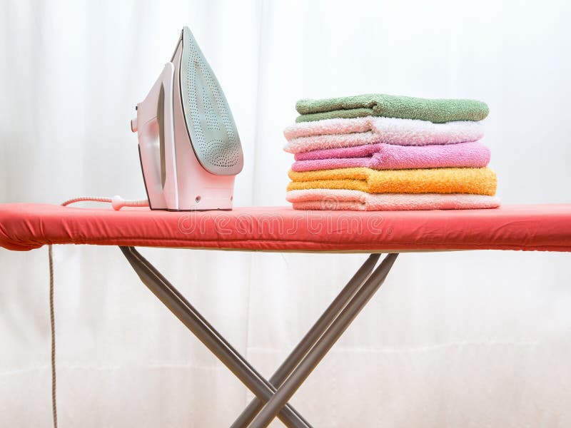 Iron and laundry stock photo. Image of pile, board, appliance 44588476