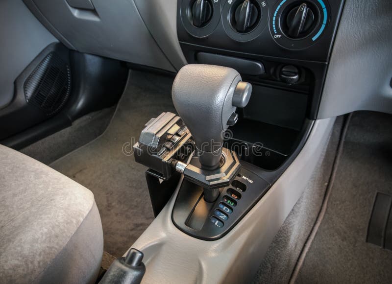 Iron Lock on Automatic Gear Shift Stock Image Image of security