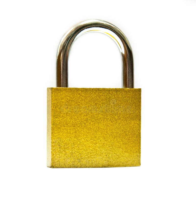 Iron lock isolated on white royalty free stock photos