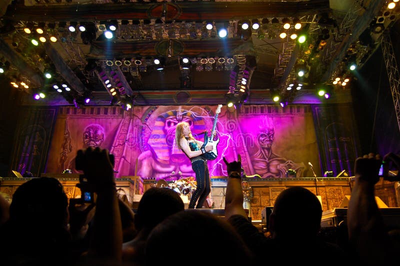 Iron Maiden on tour editorial stock photo. Image of janick 5979528