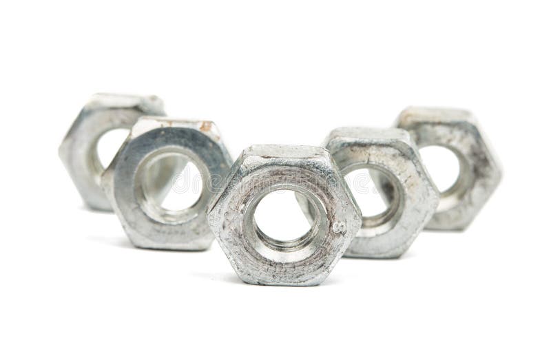 Iron nut macro stock photo. Image of machine, fixture 62392804