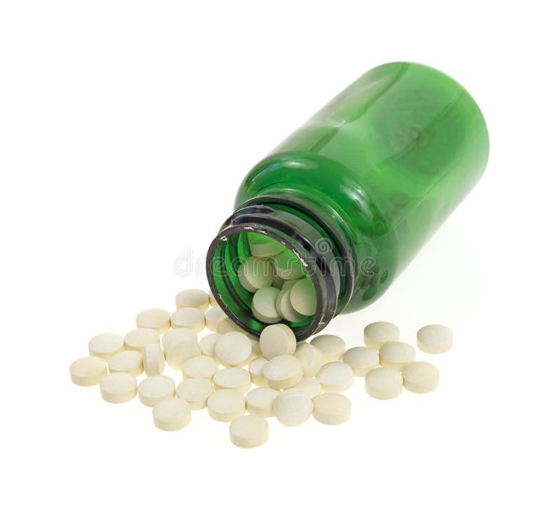 Download Iron Pills In Green Bottle Stock Photo Image Of Yellow 22531158 Yellowimages Mockups