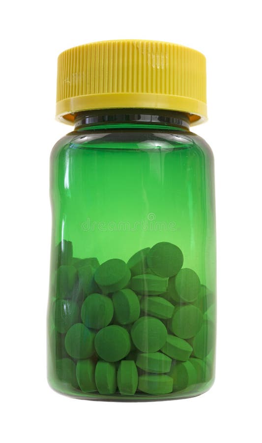 Download Iron Pills In Green Bottle Stock Photo Image Of Yellow 22531158 Yellowimages Mockups