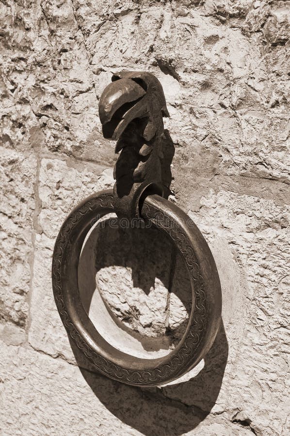 Iron ring wall. stock image. Image of eagle, craft, aged 15828505