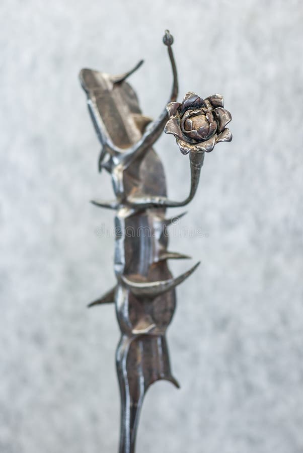 Iron rose stock image. Image of sculpture, leaves, flower 7723335