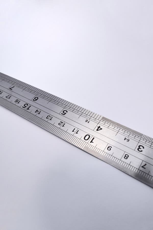 Iron Ruler, Unit is Centimeters and Inch. Stock Photo - Image of ...