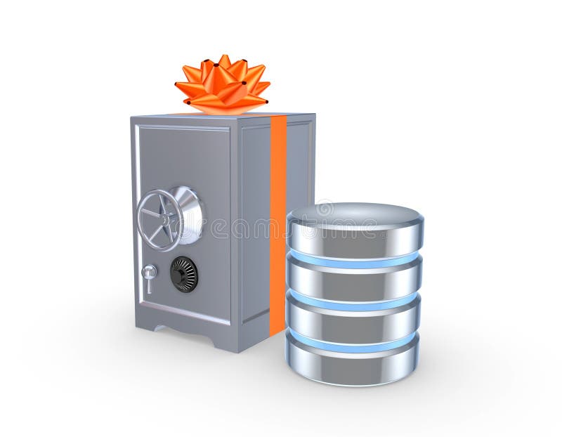 Iron safe and word DEPT. stock illustration. Illustration of loss