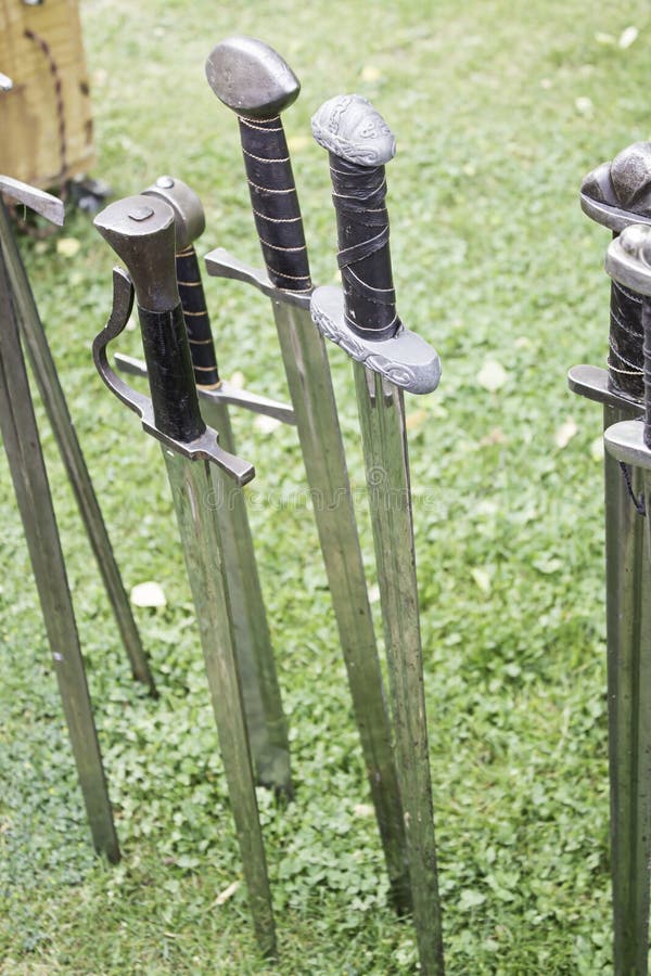 Iron and steel swords stock image. Image of cross, knife 43856197