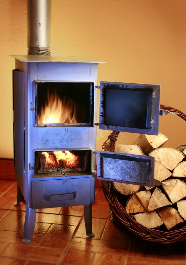 Antique Wood Burning Stove stock photo. Image of pipe 22686398
