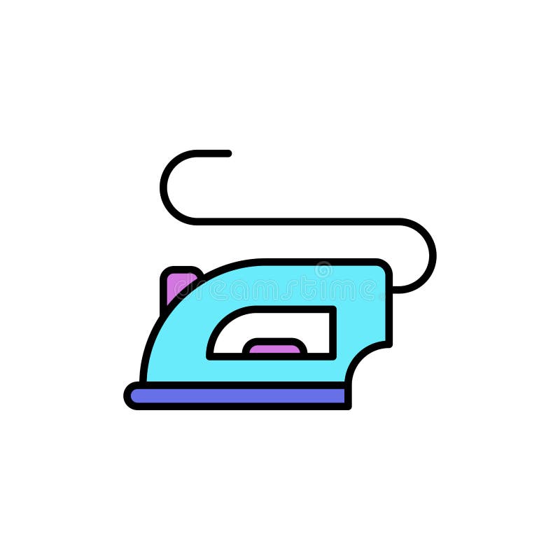Iron Vector Icon Sign Symbol Stock Vector Illustration of clothing